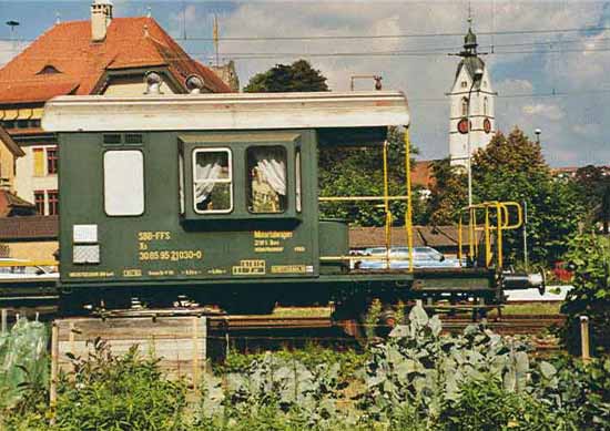 Bild 1 Werkstattwagen als Laube mit Garten
